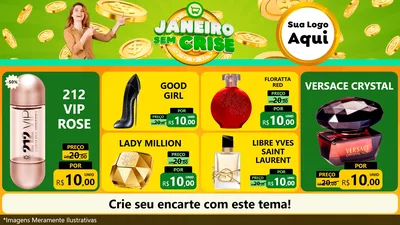 Modelo de TV para TV Horizontal com o tema Janeiro Sem Crise para Perfumes