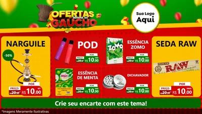 Modelo de TV para TV Horizontal com o tema Ofertas Semana Do Gaúcho para Tabacaria
