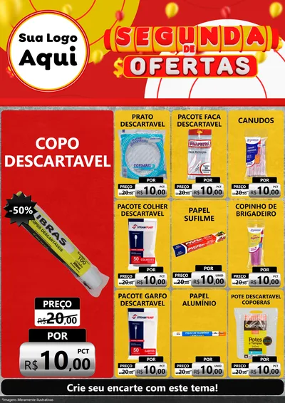 Modelo de Encarte para Encarte A4 Vertical com o tema Segunda de Ofertas para Embalagens