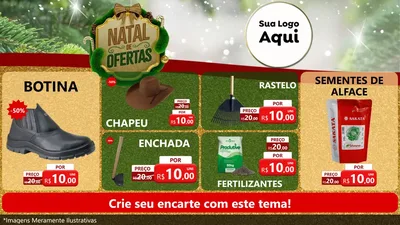 Modelo de TV para TV Horizontal com o tema Ofertas de Natal para Agropecuária