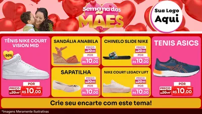 Modelo de TV para TV Horizontal com o tema Semana Das Mães para Calçados