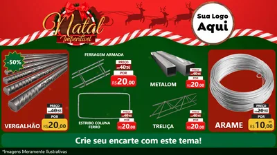 Modelo de TV para TV Horizontal com o tema Natal Imperdível para Ferragens