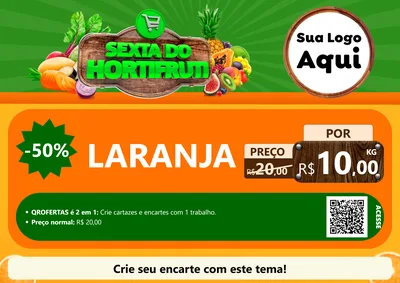 Modelo de Cartaz para Cartaz A4 Horizontal com o tema Sexta do Hortifrúti para Hortifrúti
