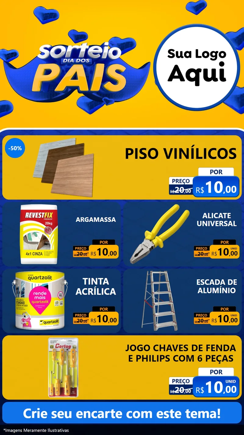 Modelo de TV para TV Vertical com o tema Sorteio Dia dos Pais para Material para Construção