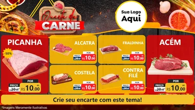 Modelo de TV para TV Horizontal com o tema Quarta da Carne para Açougue