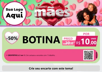 Modelo de Cartaz para Cartaz A4 Horizontal com o tema Dia das Mães para Agropecuária