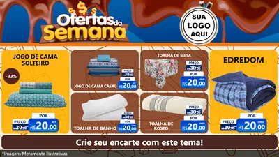 Modelo de TV para TV Horizontal com o tema Ofertas da Semana - Páscoa para Cama, Mesa e Banho