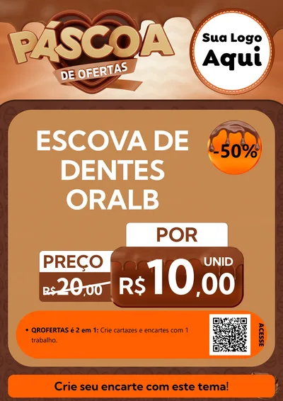 Modelo de Cartaz para Cartaz A4 Vertical com o tema Páscoa de Ofertas para Higiene Pessoal