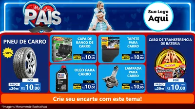 Modelo de TV para TV Horizontal com o tema Mês Dos Pais para Auto peças