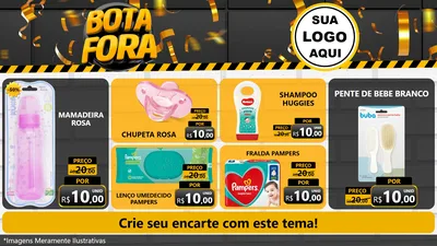 Modelo de TV para TV Horizontal com o tema Bota Fora para Bebês
