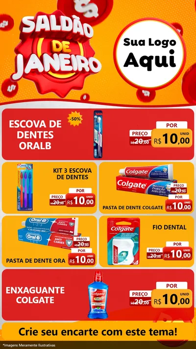 Modelo de TV para TV Vertical com o tema Saldão de Janeiro para Higiene Pessoal