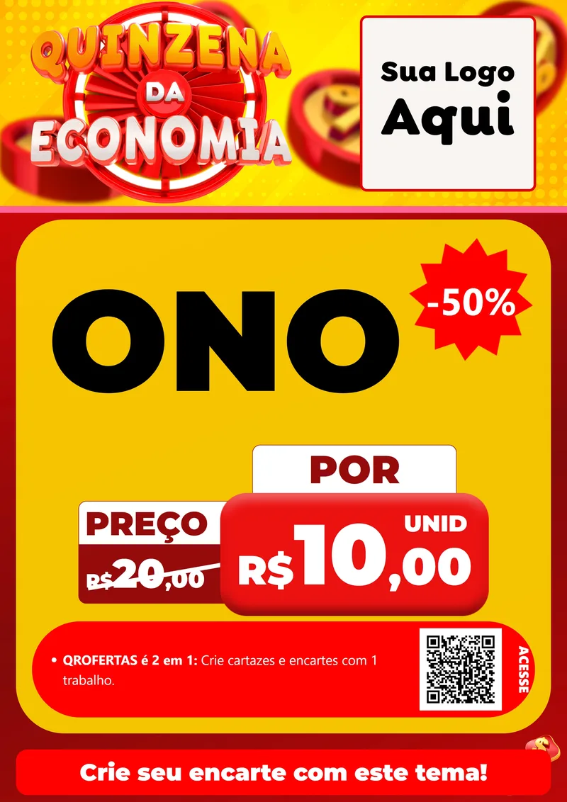 Modelo de Cartaz para Cartaz A4 Vertical com o tema Quinzena Da Economia para Óticas