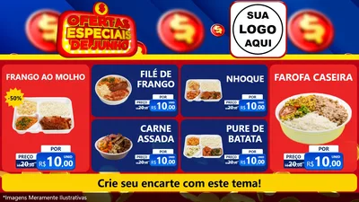 Modelo de TV para TV Horizontal com o tema Ofertas Especiais de Junho para Restaurante
