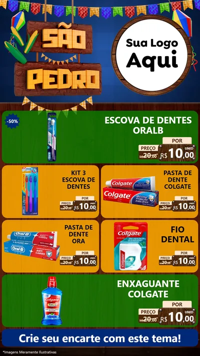 Modelo de TV para TV Vertical com o tema São Pedro para Higiene Pessoal