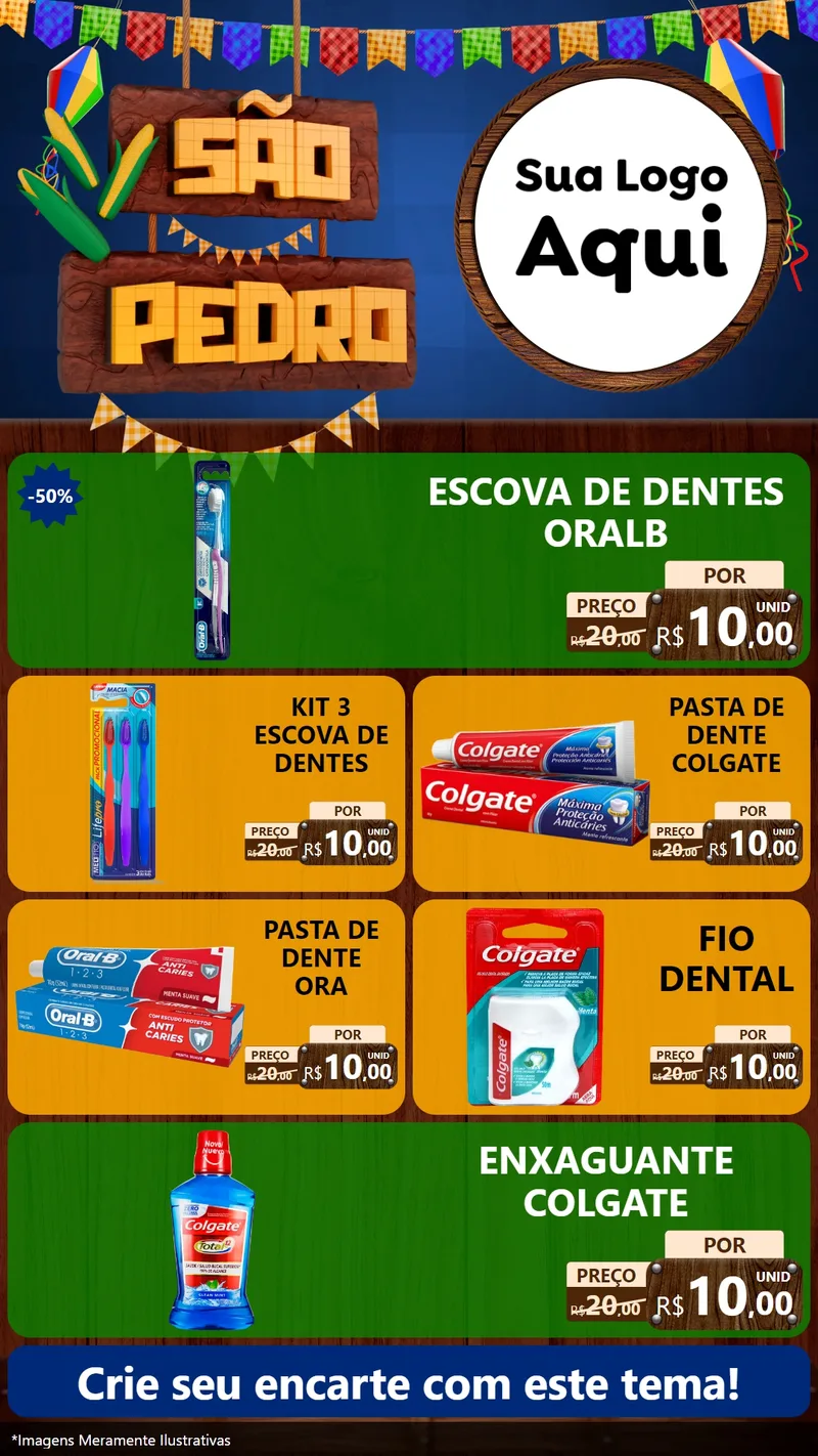 Modelo de TV para TV Vertical com o tema São Pedro para Higiene Pessoal