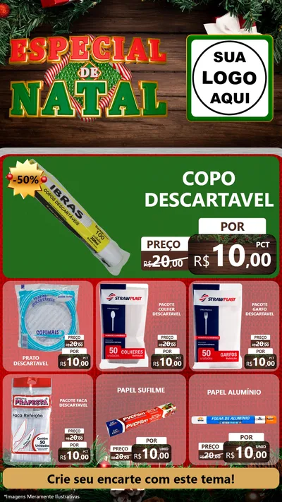 Modelo de Rede Social para Stories com o tema Especial de Natal para Embalagens