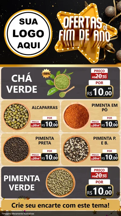 Modelo de TV para TV Vertical com o tema Ofertas de Fim de Ano para Produtos Naturais