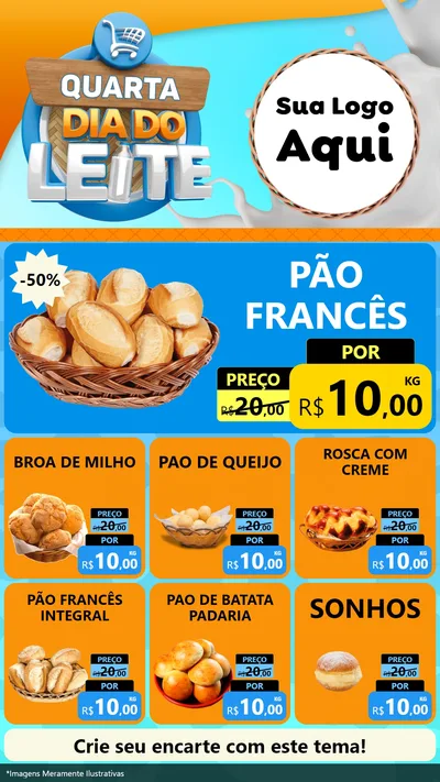 Modelo de Rede Social para Stories com o tema Quarta Dia do Leite