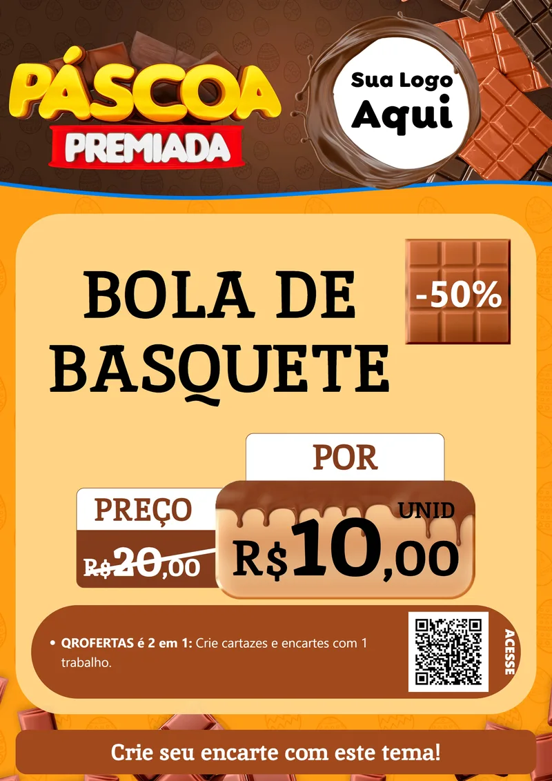 Modelo de Cartaz para Cartaz A4 Vertical com o tema Páscoa Premiada para Artigos Esportivos