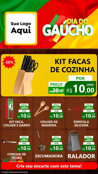 Modelo de Rede Social para Stories com o tema Dia do Gaúcho para Utilidades Domésticas