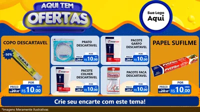Modelo de TV para TV Horizontal com o tema Aqui Tem Ofertas para Embalagens