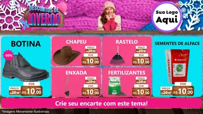 Modelo de TV para TV Horizontal com o tema Descontos de Inverno para Agropecuária