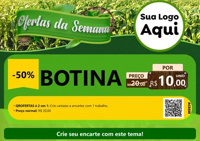 Modelo de Cartaz para Cartaz A4 Horizontal com o tema Ofertas da Semana para Agropecuária
