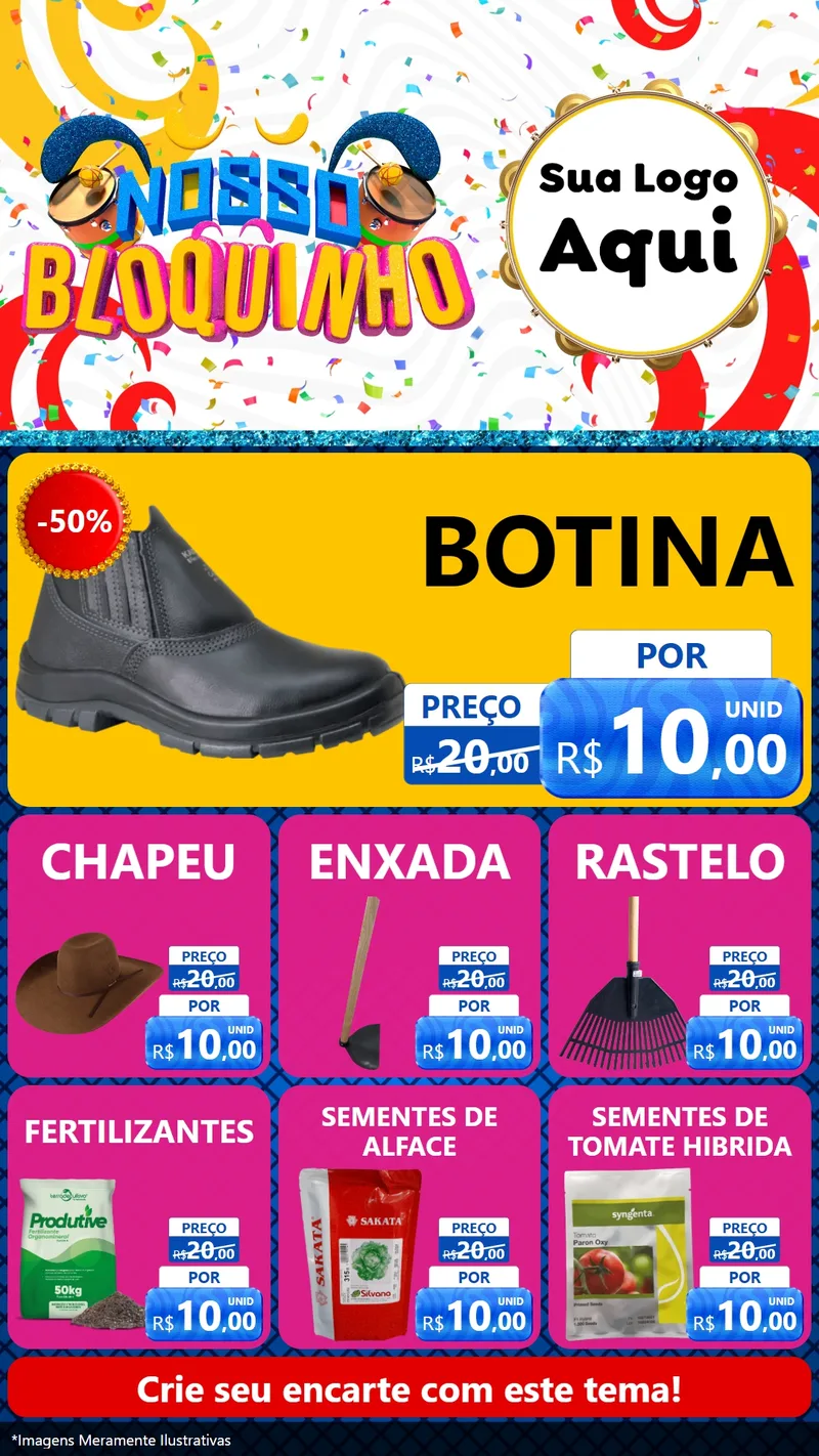 Modelo de Rede Social para Stories com o tema Nosso Bloquinho para Agropecuária