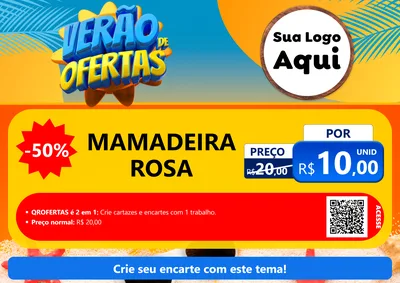 Modelo de Cartaz para Cartaz A4 Horizontal com o tema Verão de Ofertas para Bebês