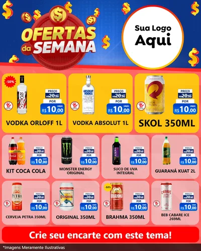 Modelo de Rede Social para Feed Instagram com o tema Ofertas Da Semana para Distribuidora de bebidas