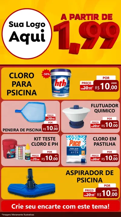 Modelo de TV para TV Vertical com o tema A Partir de Um e Noventa e Nove - 1,99
