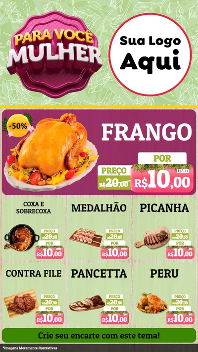Modelo de Rede Social para Stories com o tema Para Você Mulher para Assados