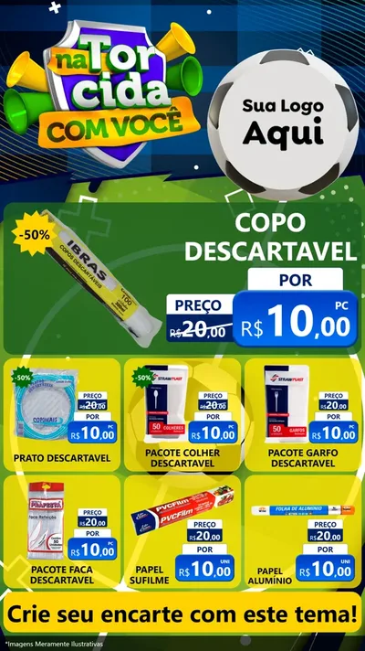 Modelo de Rede Social para Stories com o tema Na Torcida Com Você - Copa para Embalagens