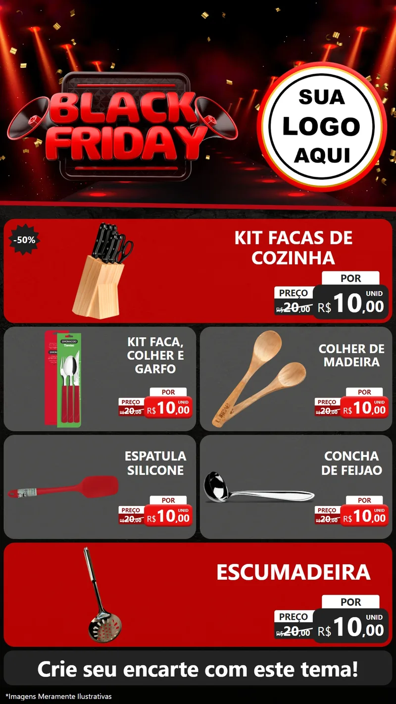 Modelo de TV para TV Vertical com o tema Black Friday para Utilidades Domésticas