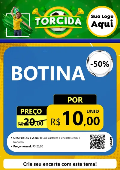 Modelo de Cartaz para Cartaz A4 Vertical com o tema Torcida para Agropecuária