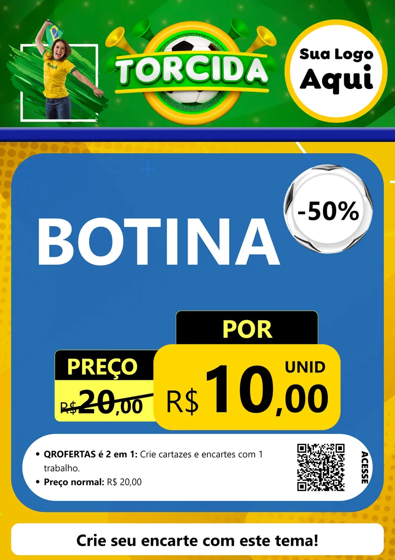 Modelo de Cartaz para Cartaz A4 Vertical com o tema Torcida para Agropecuária