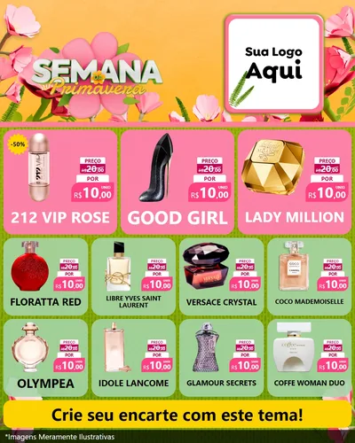 Modelo de Rede Social para Feed Instagram com o tema Semana da Primavera para Perfumes