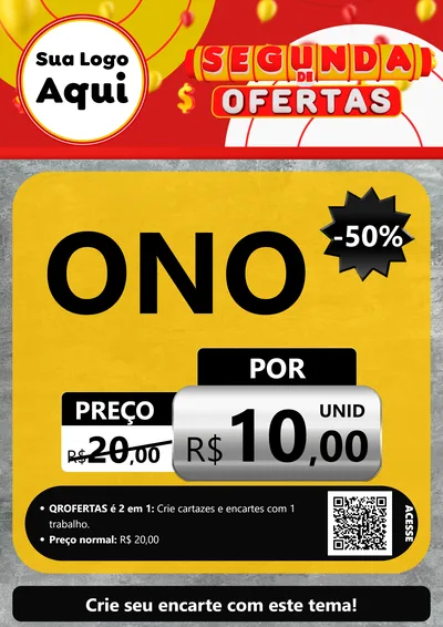 Modelo de Cartaz para Cartaz A4 Vertical com o tema Segunda de Ofertas para Óticas