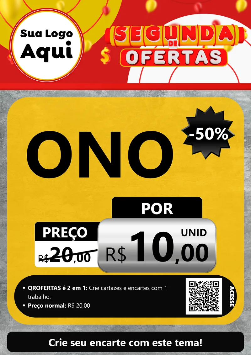 Modelo de Cartaz para Cartaz A4 Vertical com o tema Segunda de Ofertas para Óticas