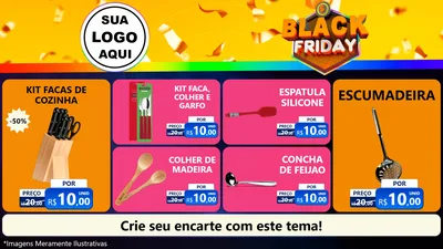 Modelo de TV para TV Horizontal com o tema Black Friday para Utilidades Domésticas