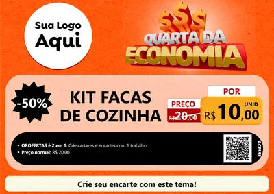 Modelo de Cartaz para Cartaz A4 Horizontal com o tema Quarta da Economia para Utilidades Domésticas