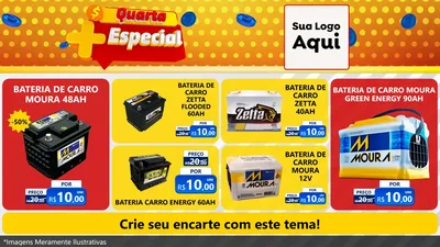 Modelo de TV para TV Horizontal com o tema Quarta Mais Especial para Baterias Elétricas