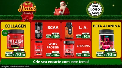 Modelo de TV para TV Horizontal com o tema Natal Especial para Suplementos alimentares