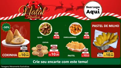 Modelo de TV para TV Horizontal com o tema Natal Imperdível para Salgadaria