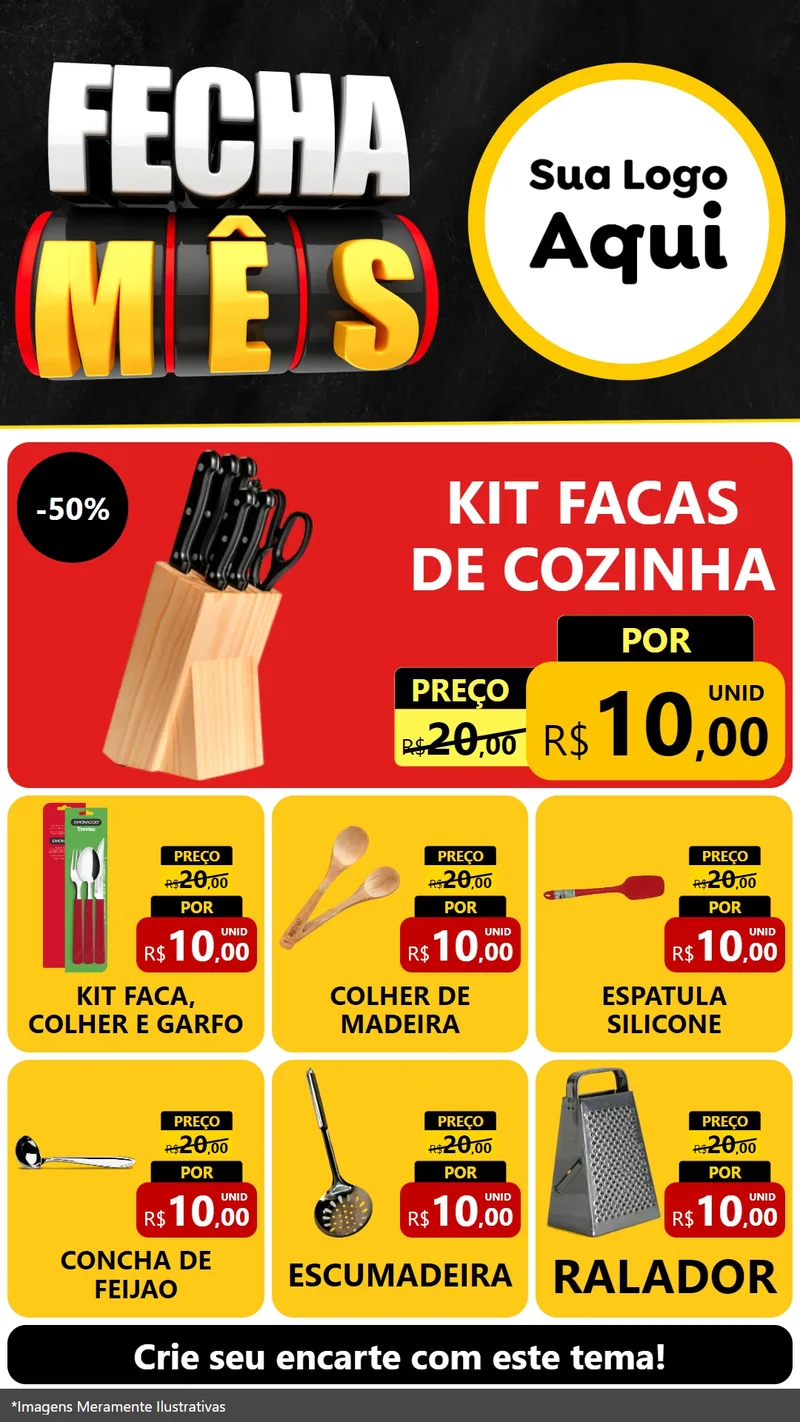 Modelo de Rede Social para Stories com o tema Fecha Mês para Utilidades Domésticas