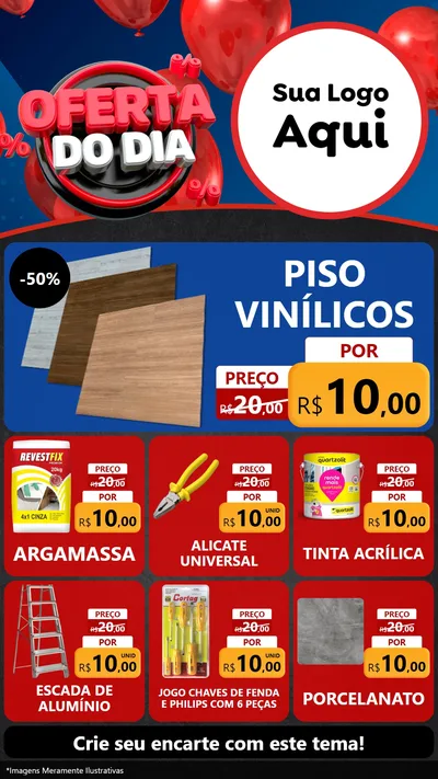 Modelo de Rede Social para Stories com o tema Oferta do Dia para Material para Construção