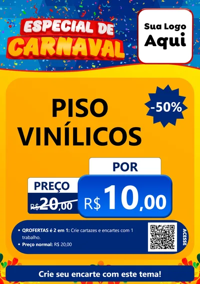 Modelo de Cartaz para Cartaz A4 Vertical com o tema Especial de Carnaval para Material para Construção