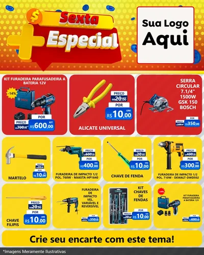 Modelo de Rede Social para Feed Instagram com o tema Sexta Mais Especial para Maquinas e Ferramentas