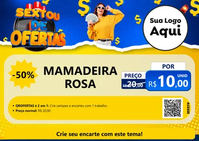 Modelo de Cartaz para Cartaz A4 Horizontal com o tema Sextou de Ofertas para Bebês