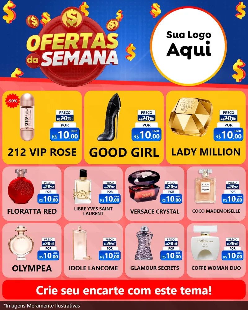 Modelo de Rede Social para Feed Instagram com o tema Ofertas Da Semana para Perfumes